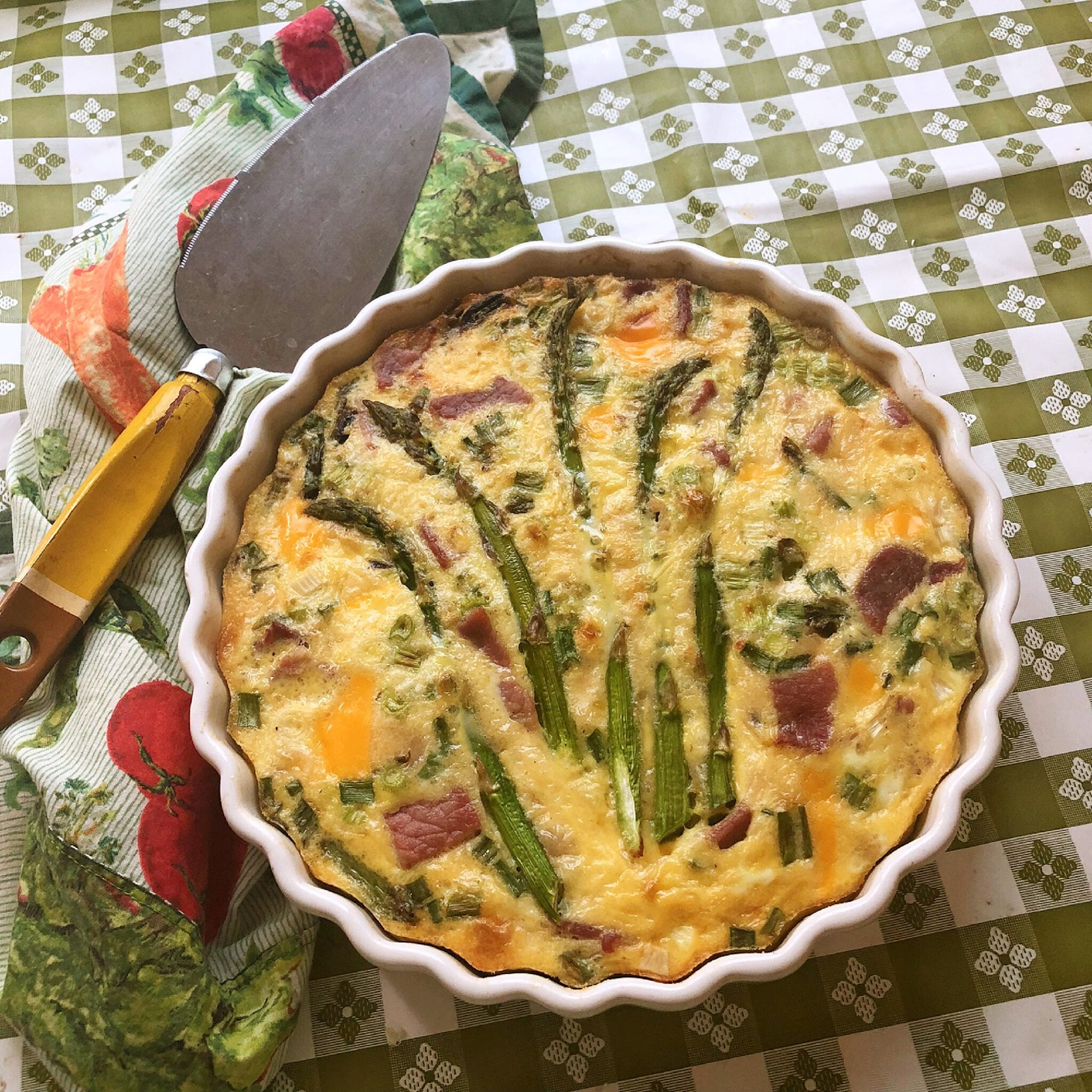 Ham and Cheese Frittata (with Asparagus) - The Food Blog
