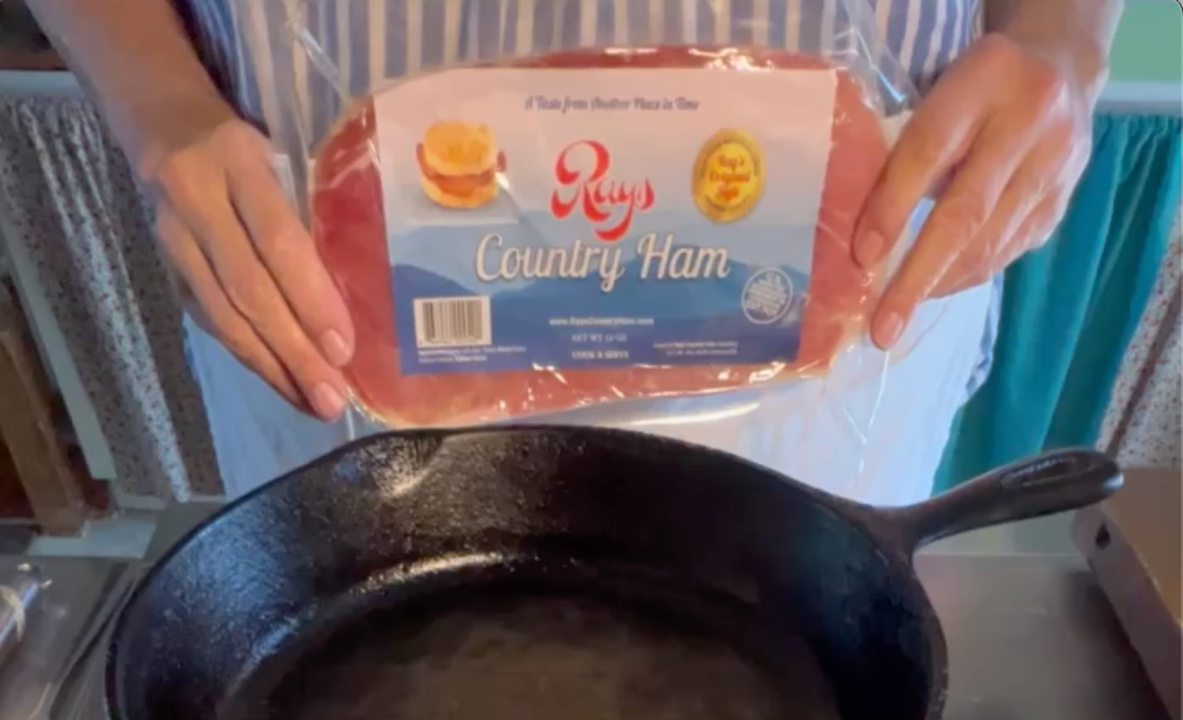 Pan Frying Country Ham