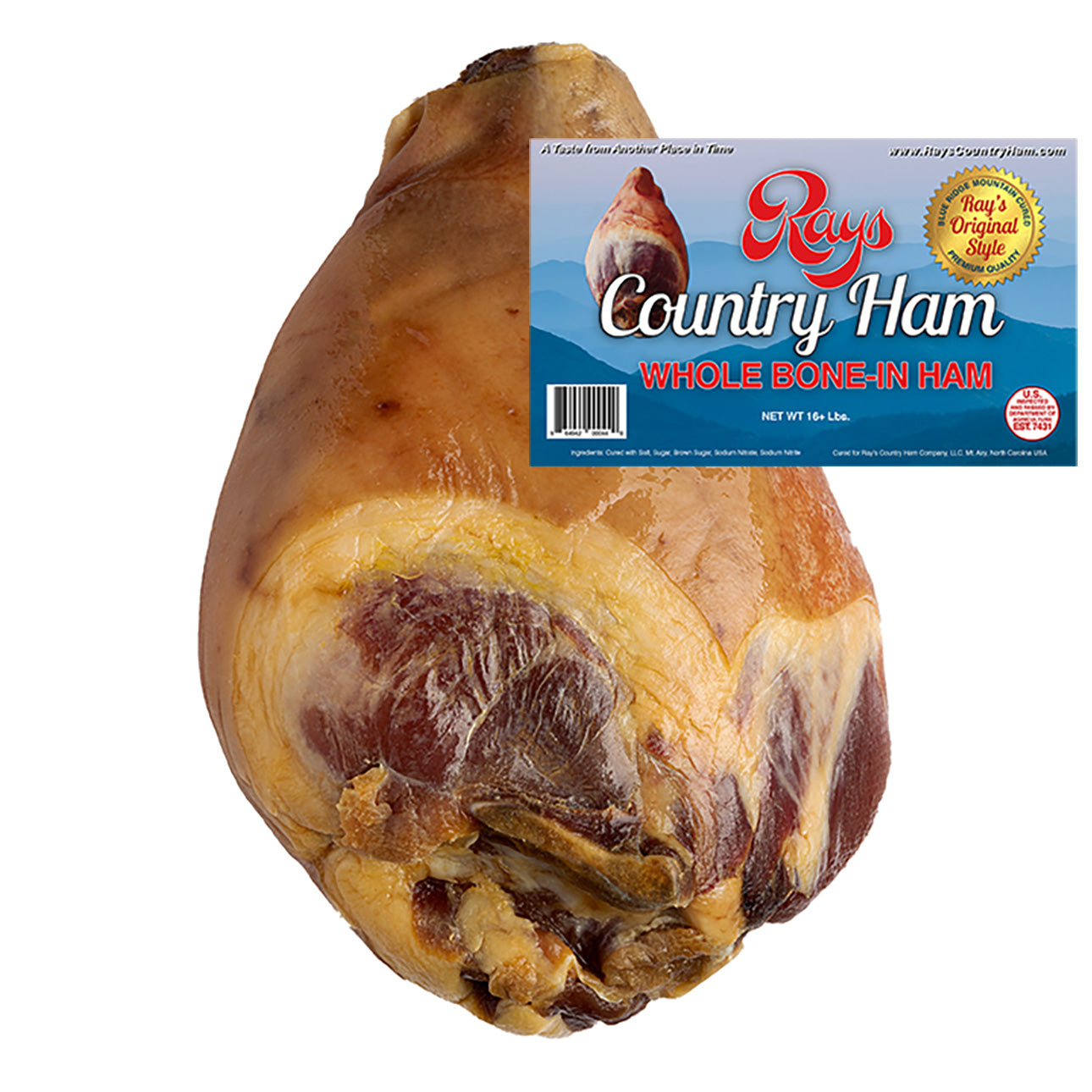 rays-country-ham-16-lb-whole-bone-in-country-ham-blue-ridge-mountain-cured